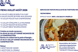 Nos menus du jour