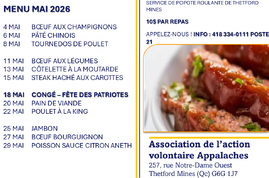Nos menus du jour